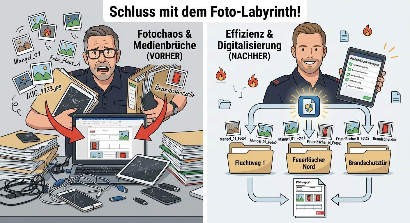Brandschutzbegehung Software: Ohne Word, Excel und Fotochaos