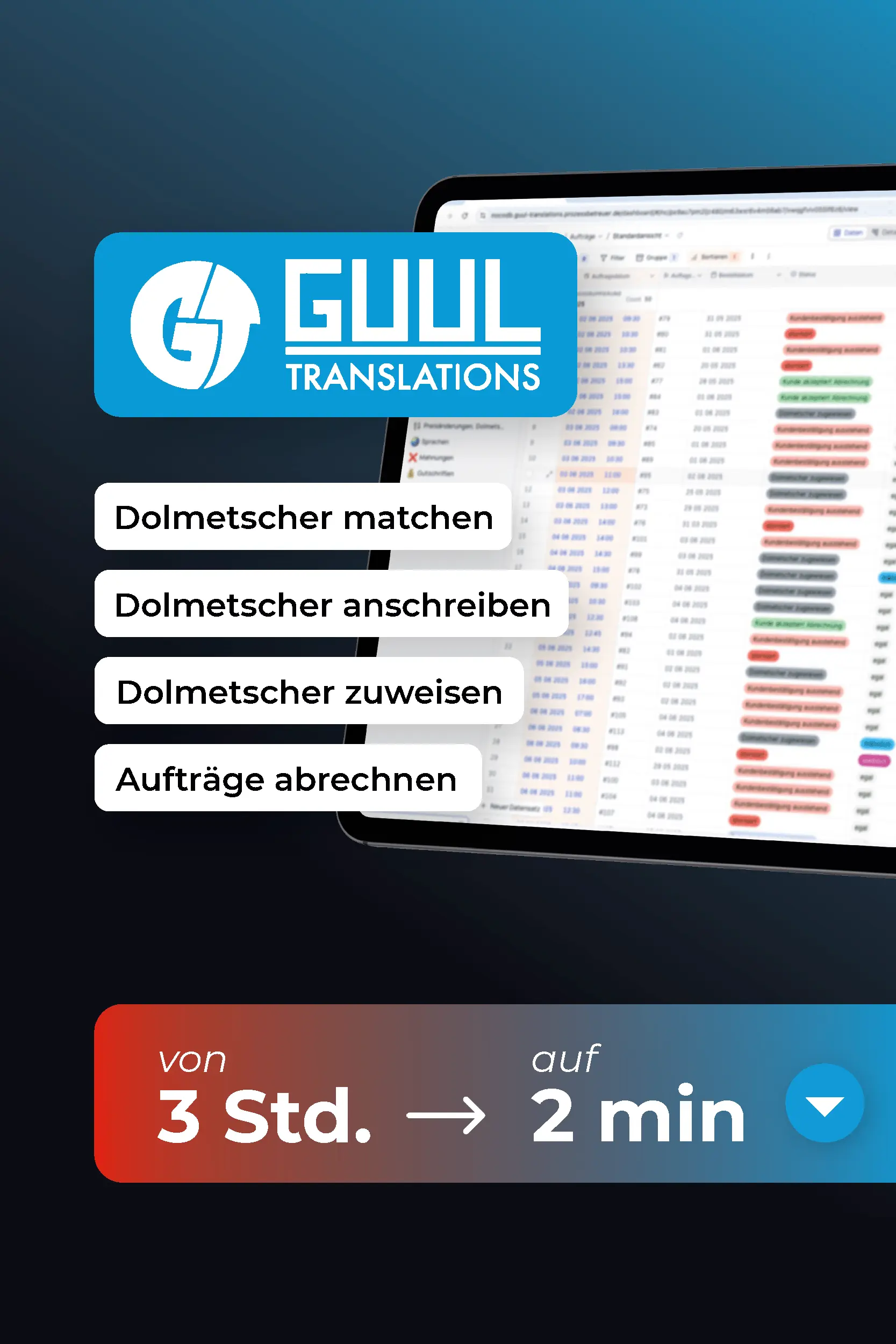 Von 3 Stunden auf 2 Minuten pro Auftrag